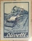 Espana Spain poster stamps vinetas railway Olivetti locomotora locomotive 